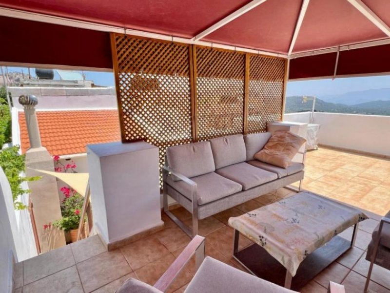 Kritsa Kreta, Kritsa: Wunderschön restauriertes zweistöckiges Haus mit Dachterrasse zu verkaufen Haus kaufen